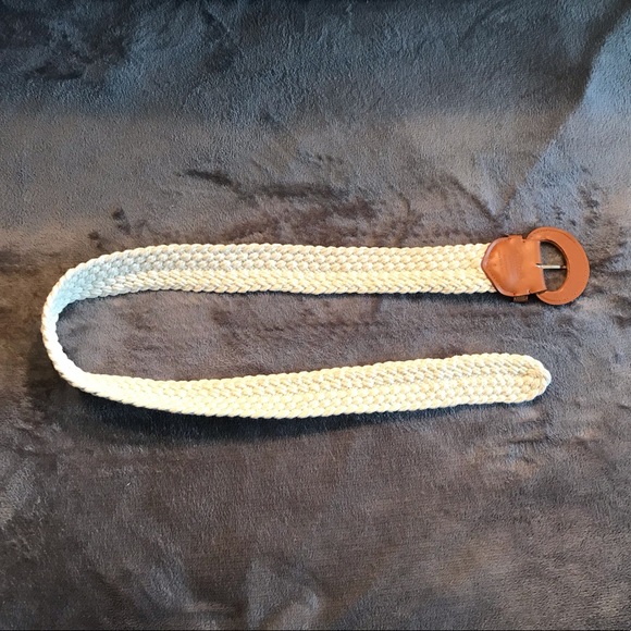 3/$15 - Braided Cotton and Leather belt - EUC - Picture 3 of 8